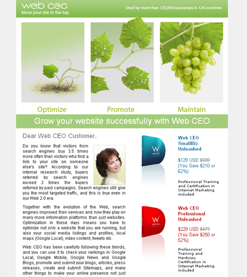 Веб страницы (письма): Письма для email рассылок